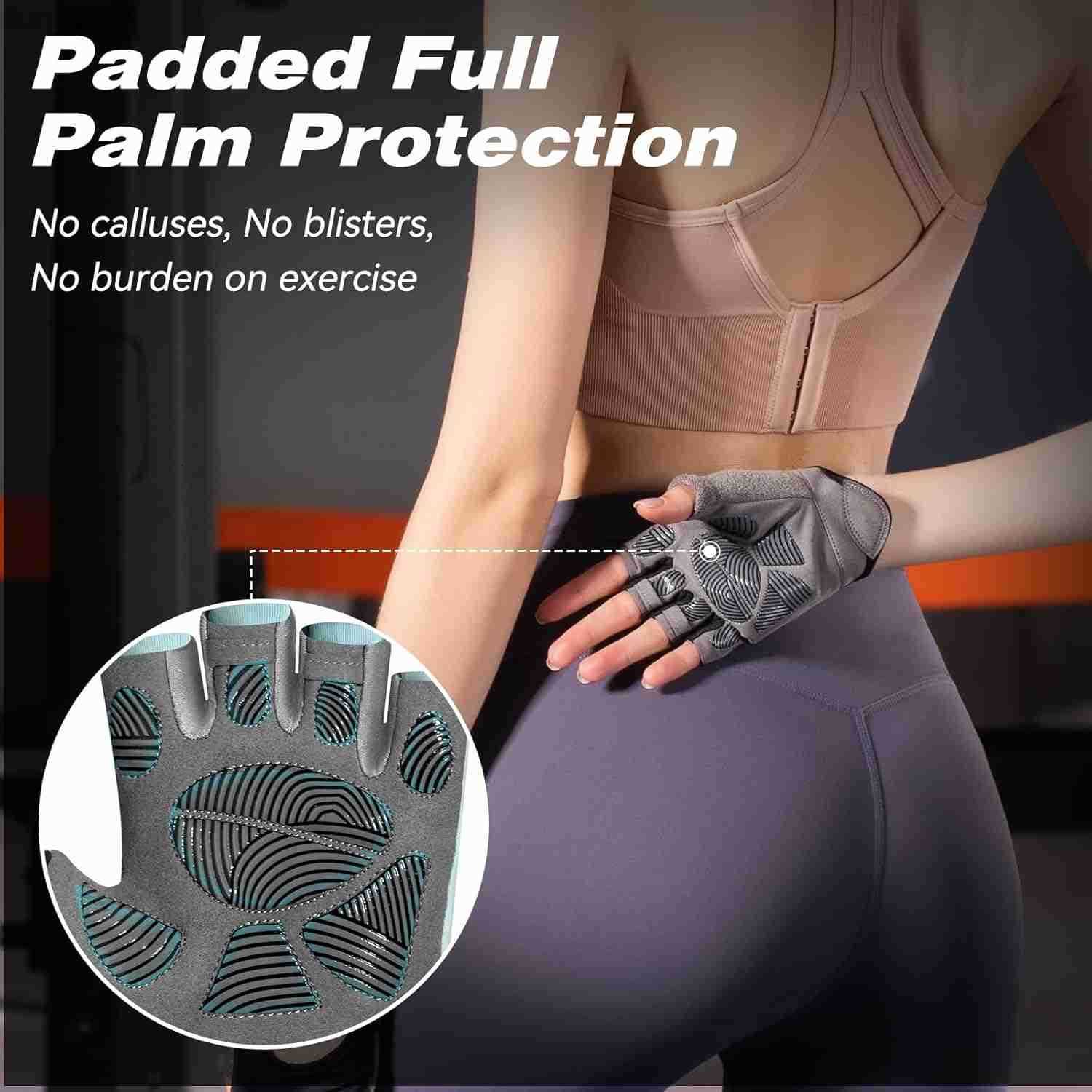 Workout Gloves for Women Men Lightweight Weight Lifting Glove Breathable Fingerless Gym Gloves Exercise Fitness Training CyclingW250911