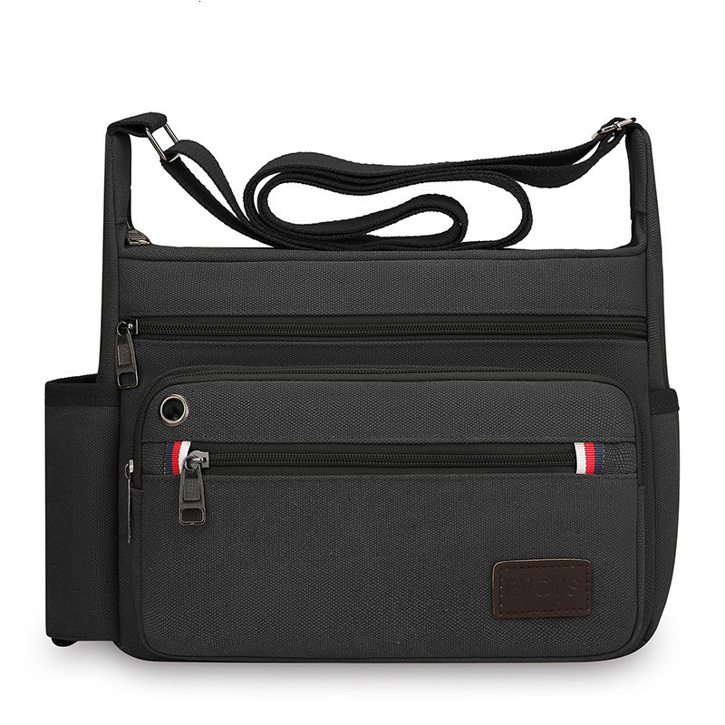 Luxury Bag Multi Layer Canvas Bag Fashion Designer Bag Simple Horizontal Men S Shoulder Bag Large Free Shipping Capacity Portable Storage Commuter Cro