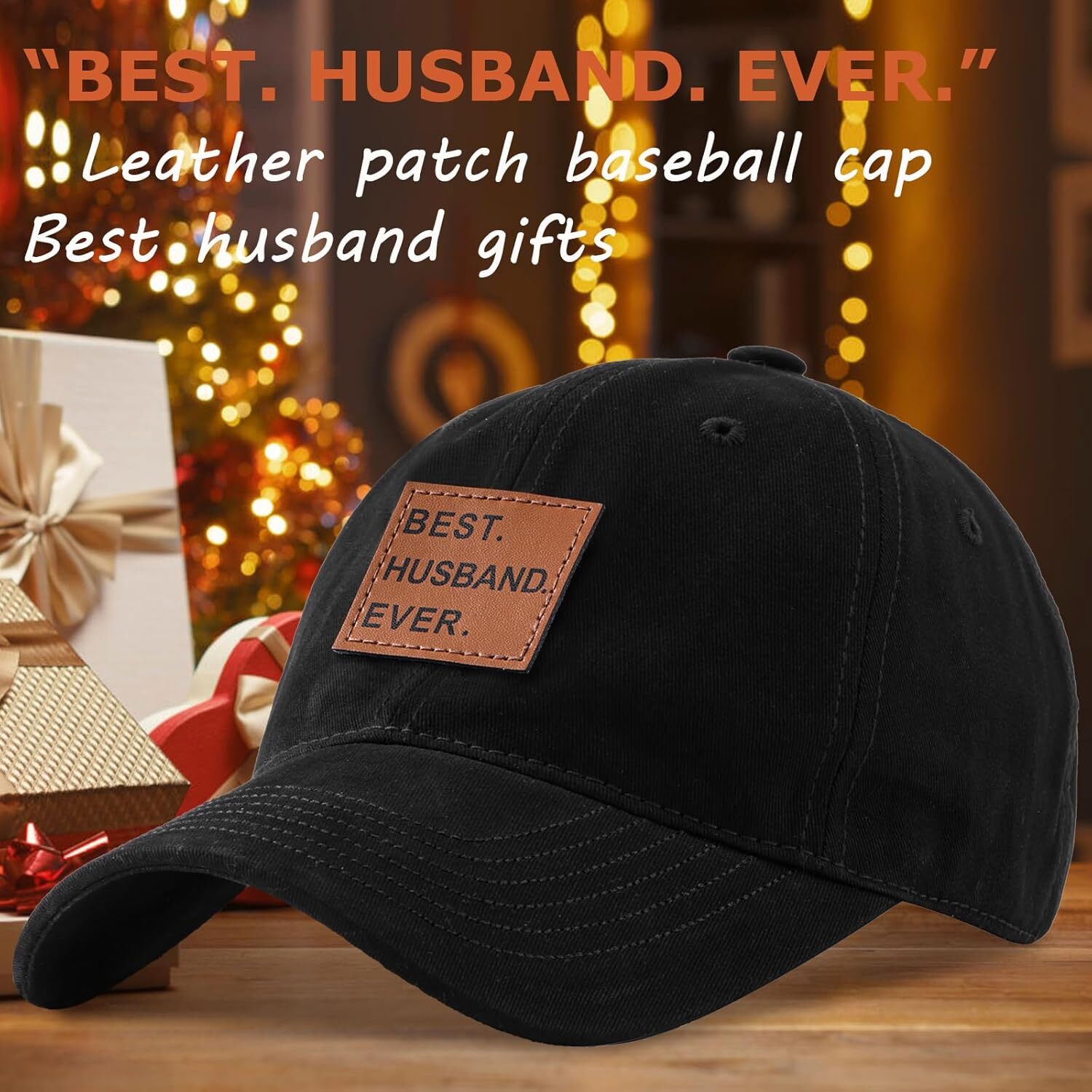 for Fathers Day Anniversary Husband Gifts from Wife Dad Hat Black
