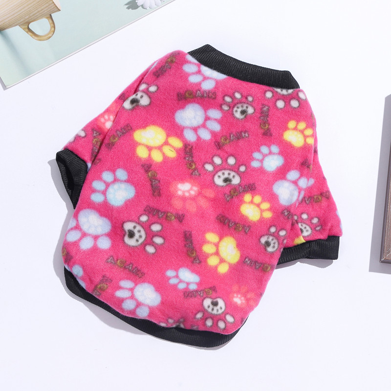 Fall and Winter Pet Bone Shape Reversible Fleece Cloth Costume Halloween Outfit for Dogs Outfit for Cats