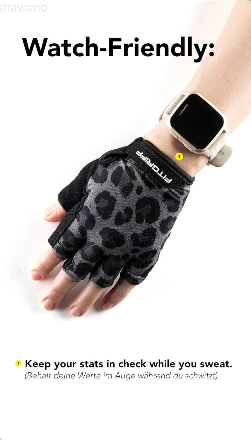 Workout Gloves Padded for Men Women Fingerless Gym Gloves for Weight Lifting Training Full Palm ProtectionW250911