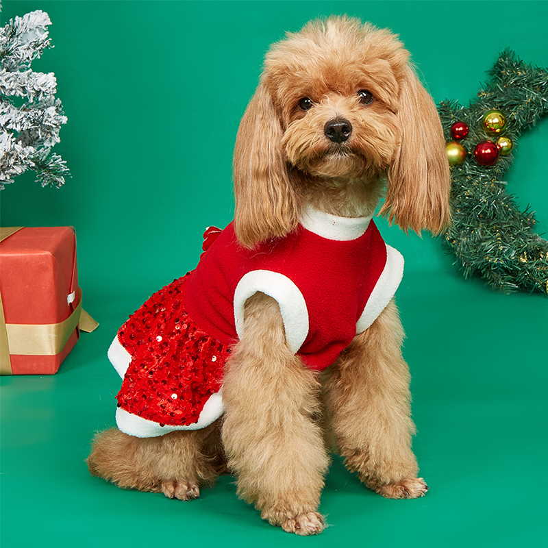 Fall Fashion Dresses Red Christmas Outfits for Cats and Dogs