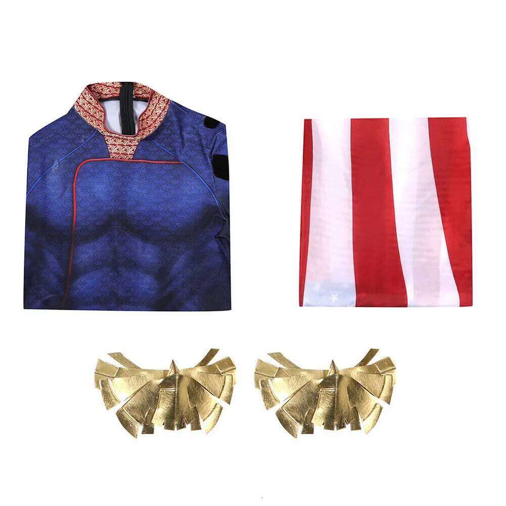 Fantasia Homelander Cosplay Jumpsuit Cloak Cartoon TV The Boys Disfraz Costume Adult Men Male Halloween C arnival Party Clothes