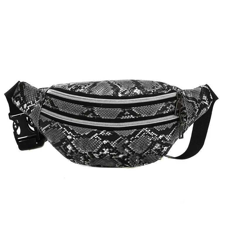 Waist Bag Snakeskin Belt Bag Fanny Pack Beach Travel Banana Fashion Crossbody Phone Pouch Hip Bum Zip Women Purse Chest Bag Z250911