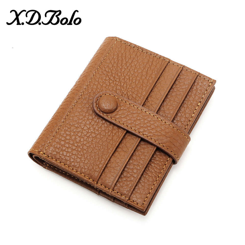 Cowhide Small Wallet for Women, Short Coin with Multiple Slots, Korean Style Student Wallet, Mini Card Holder Purse designer wallet B5