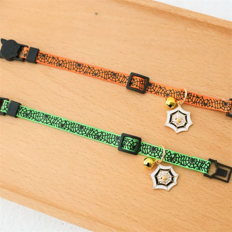 Adjustable Halloween Pet Collars Dog Necklace Kitten Puppy Pendant Pet Products Cat Accessories Halloween Decoration
