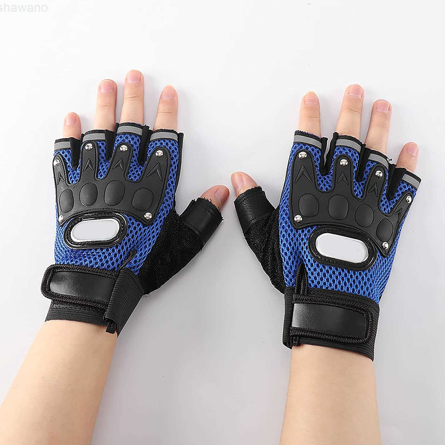 Men Women Breathable Mesh Cycling Gloves NonSlip Riding Driving Motorcycle Half Finger Gloves Sports Exercise Fitness Fingerless GlovesW250911