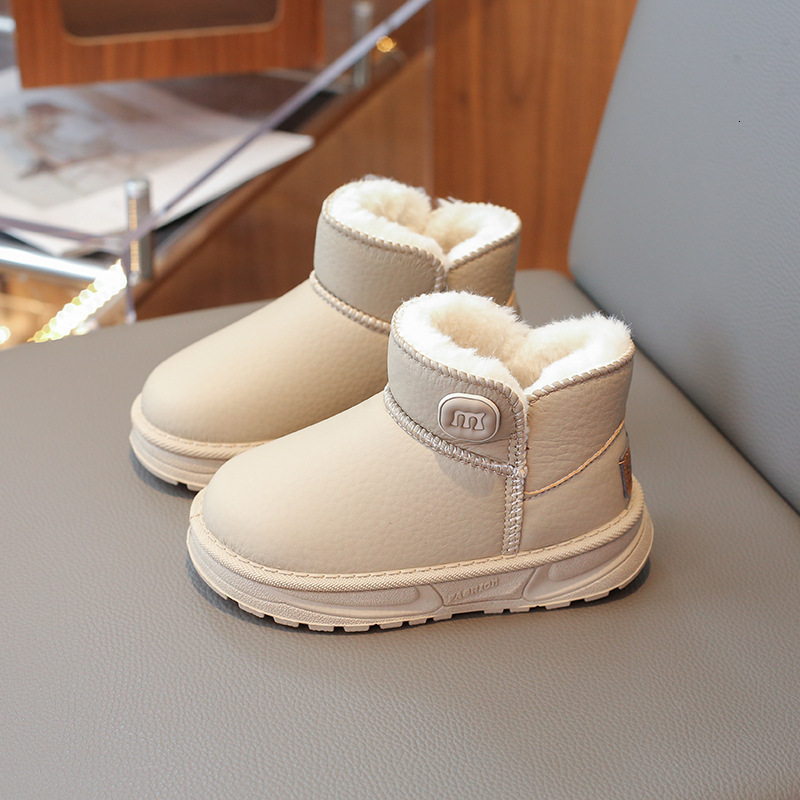 designer boots Snow Slip On Short Boots Cotton Fleece Lined Warm Shoes for Kids