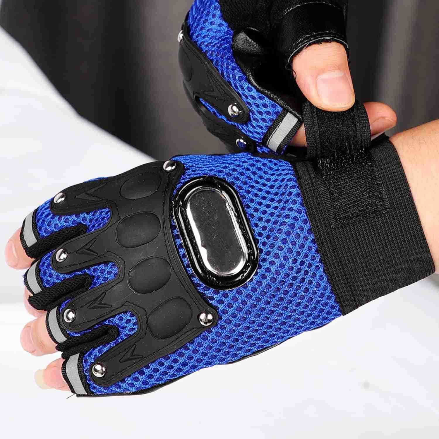 Men Women Breathable Mesh Cycling Gloves NonSlip Riding Driving Motorcycle Half Finger Gloves Sports Exercise Fitness Fingerless GlovesW250911
