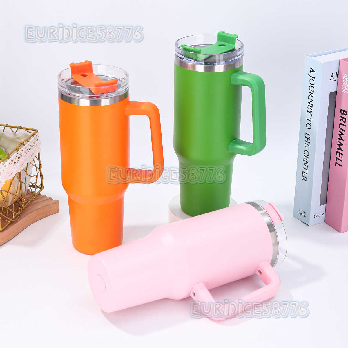 40oz Large Capacity Car Cup 304 Stainless Steel Insulated Cup Outdoor with Handle Gift Cup H250911