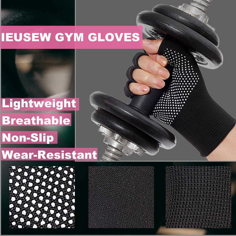 Weight Lifting Gloves for Women Soft and Breathable Workout Gloves for Yoga Rowing and Cycling Etc 4 PairsW250911
