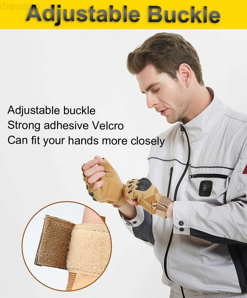 Outdoor Fingerless Gloves for Men Driving Hiking Biking Motorcycle GlovesW250911