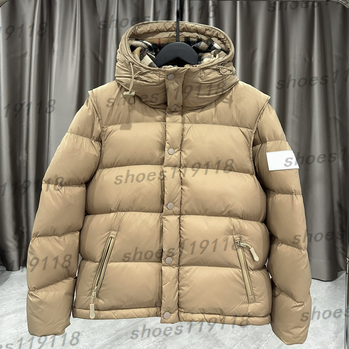 Women Lockwell Puffer Jacket Designer L Technical Parkas Winter Jacket With Removable Sleeves Luxury Letter Plaid Warm Jacket