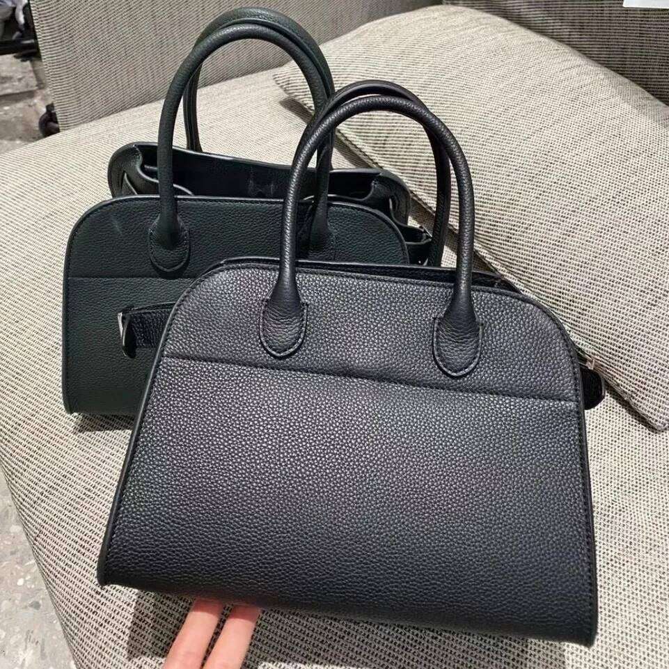 Fashionable Margaux15 High Quality Cowhide Handbag Casual Soft Shoulder Genuine Leather Large Capacity Suede Tote Bag