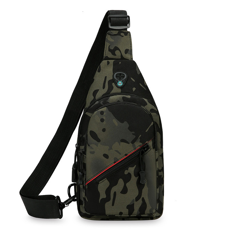 Multifunctional USB Luxury Designer Bag Bag Charging Fashion Chest Bag Trendy Casual Men Free Shipping Crossbody Bag Large Capacity Outdoor Commuting 