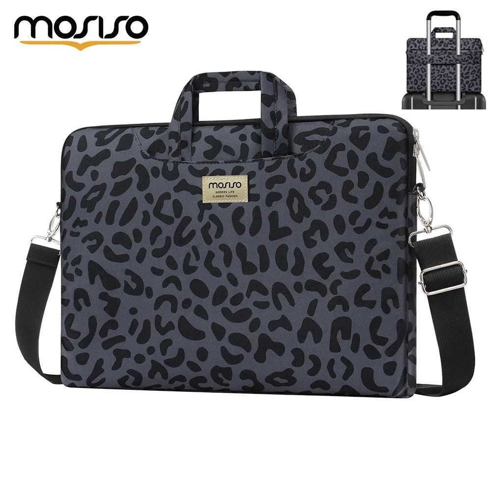 MOSISO Laptop Shoulder Bag156 inch Computer Bags for MacBook Air 13 15 Pro16 15 inch Notebook Leopard Grain Briefcase Sleeve Z250906