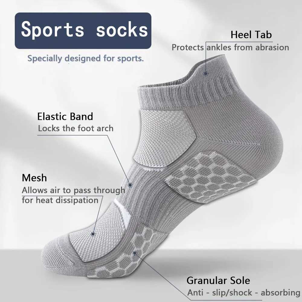 5pcs Mens Short Sports Socks Summer For Running Breathable Casual Soft Comfortable Polyester Sports Socks Thin D250911