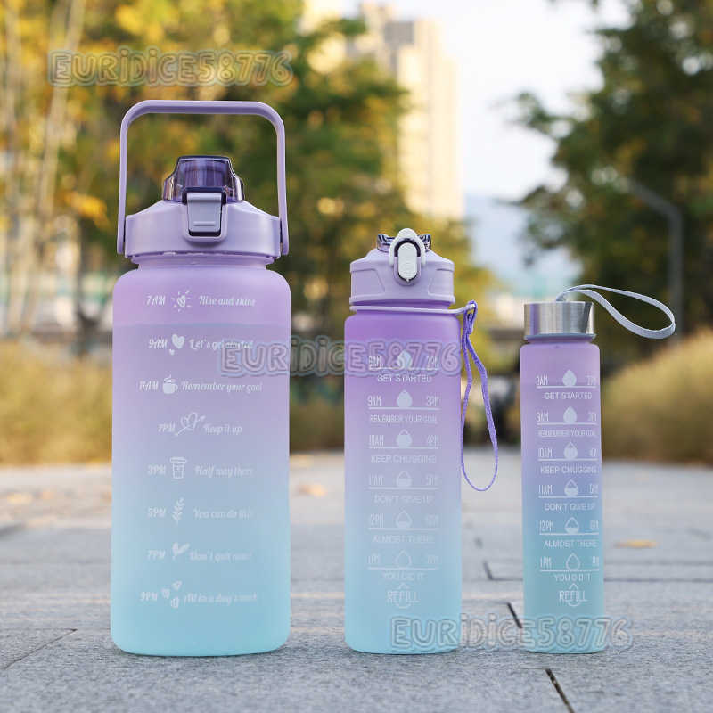 Large Capacity Outdoor Plastic Cup for Women Fitness Sports Straw Water Bottle Student Portable Handy Couple Cup H250911