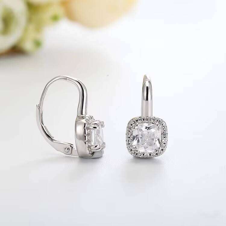 Moissanite Sterling Sier Jewelry Aaa Valentine Earrings