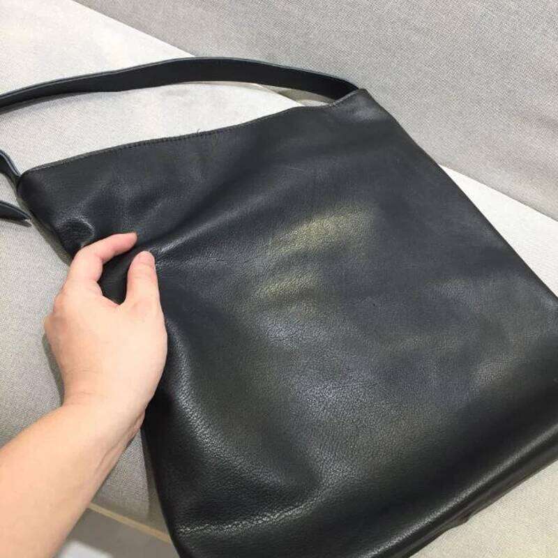 Casual Cow Leather For Women Simple Brand Black Cowhide Laptop Shoulder Bag Vintage Ladies Soft Crossbody Bags 250805 250805