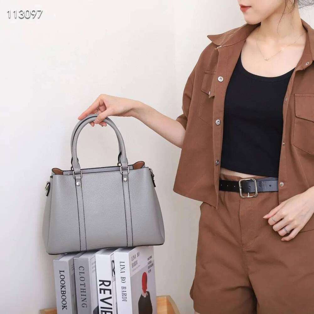 New Genuine Tote Bag Large Cow Leather Handbag Women Fashion Ladies Cowhide Shoulder Or Crossbody Bags