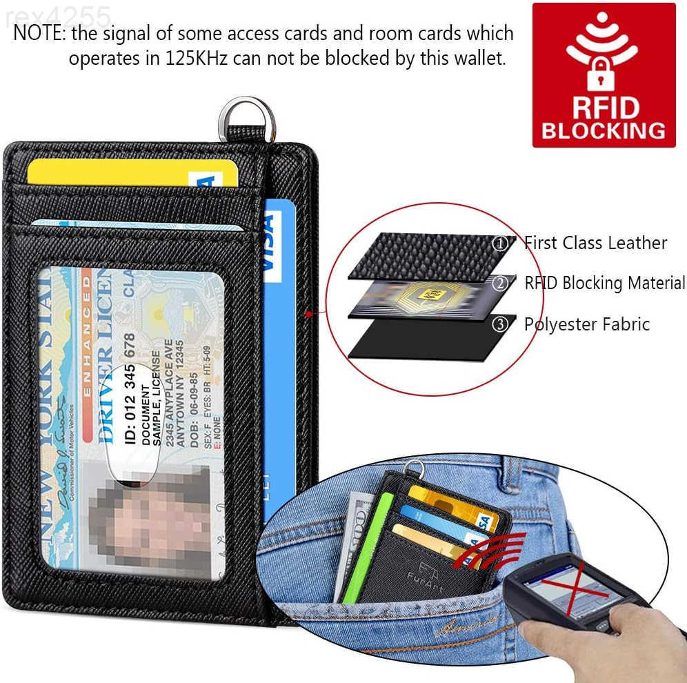 FurArt Slim Wallet Men Minimalist Wallets RFID Blocking Business Card HolderW250911