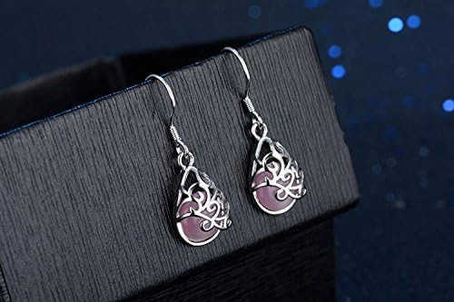 Filigree Fashion Nickle Free Women Earrings Dangle Plated Silver Teardrop Earrings for Women Charm GiftsW250911