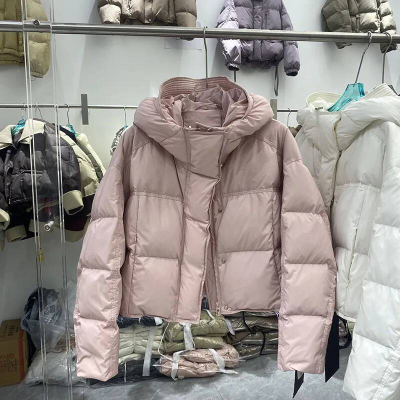 Winter Thickened Hooded Jacket 2025 New Temperament Women Jackets White Duck Down Women's Coat H574