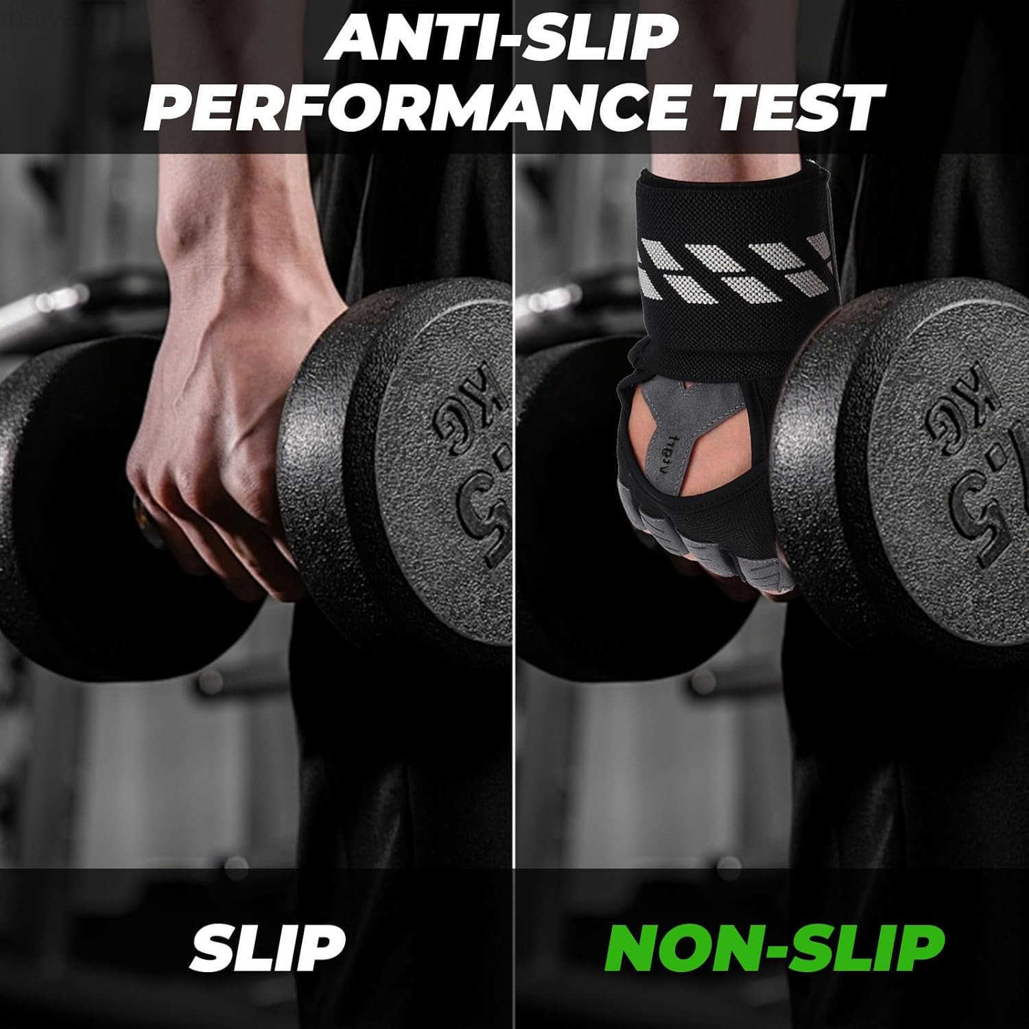 Fingerless Fitness Gloves with Wrist Support for Men Ideal for Gym Workout Weight Lifting Sports Gloves with Padded Design Excellent Grip and Cushion 