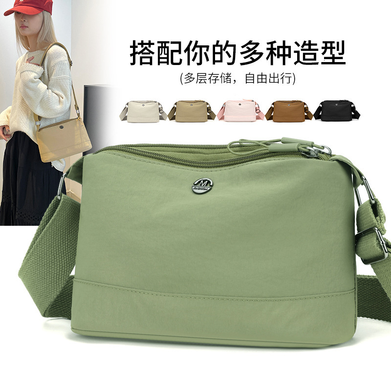 Luxury Bag Small Square Bag For Free Shipping Designer Bag Women Solid Color Lightweight Versatile Commuter Shoulder Bag Multi Layer Storage Student C