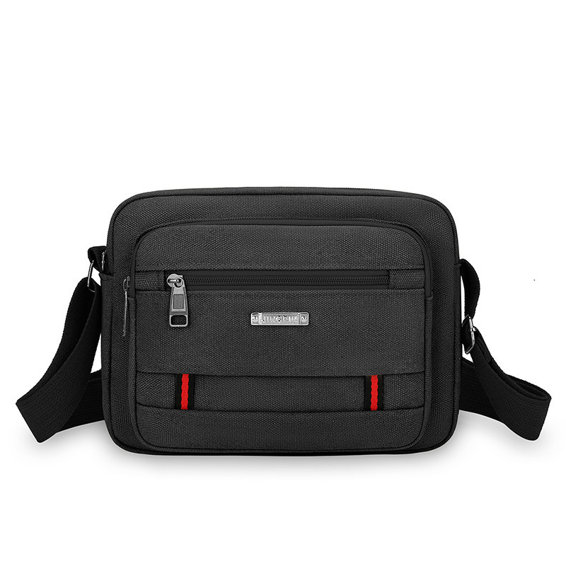 New Free Shipping Capacity Single Shoulder Bag Business Designer Bag Multi Layer Simple Textured Canvas Bag Lightweight Commuter Luxury Bag Men S Cros