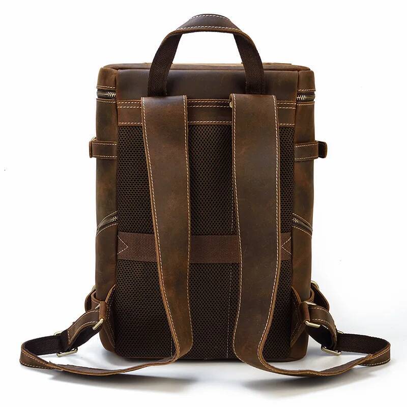 Large Leather Men Designer Laptop Bagpack Man for School Travel Backpack Bag Men's Daypack high-quality