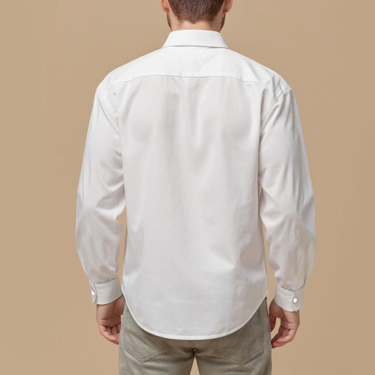 DHgatepod Men's Slim Fit Printed Long Sleeve Shirt - Lightweight Breathable Button Down Shirt for Casual & Formal Wear