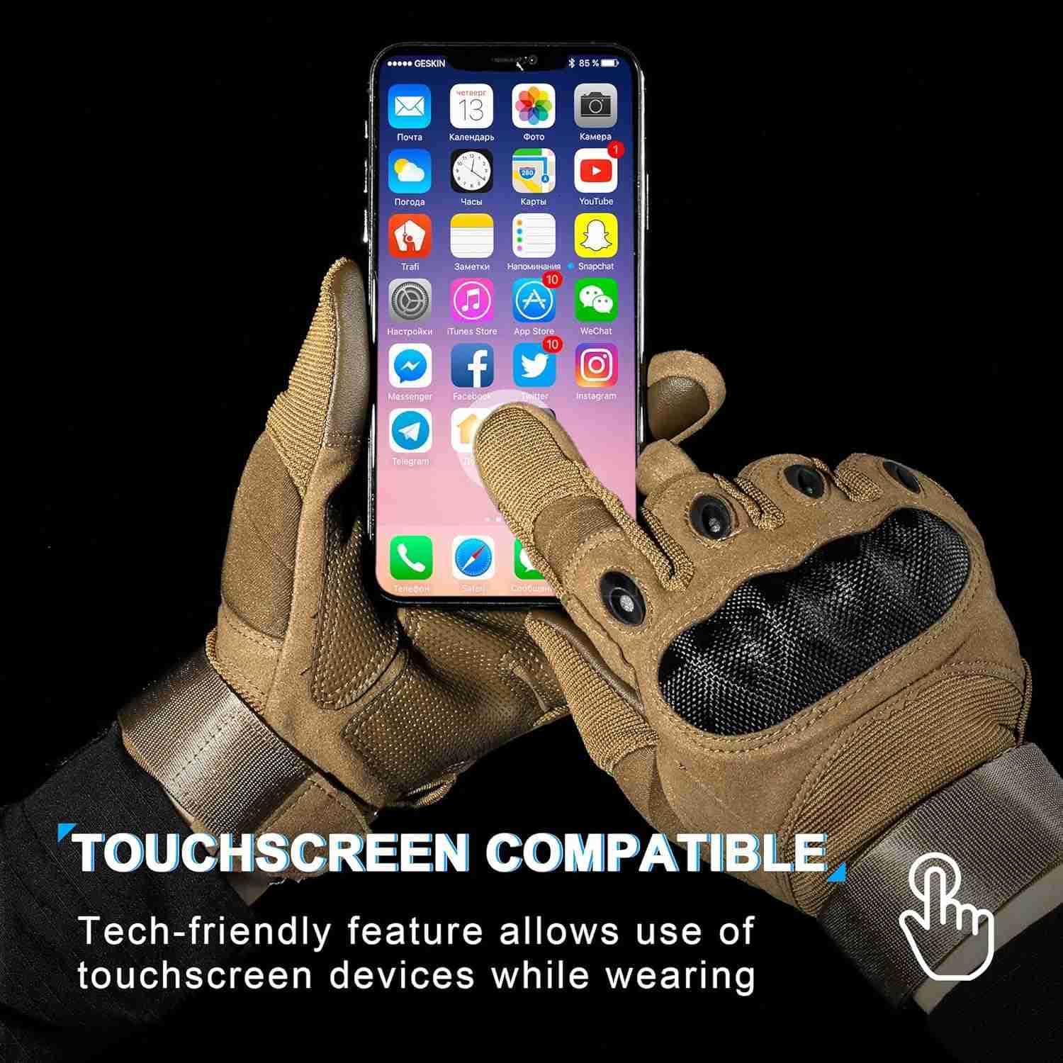 Tactical Gloves for Men Touchscreen Hard Shell Palm Padding for Airsoft Paintball Hunting Hiking Camping Climbing Sports Cycling GlovesW250911