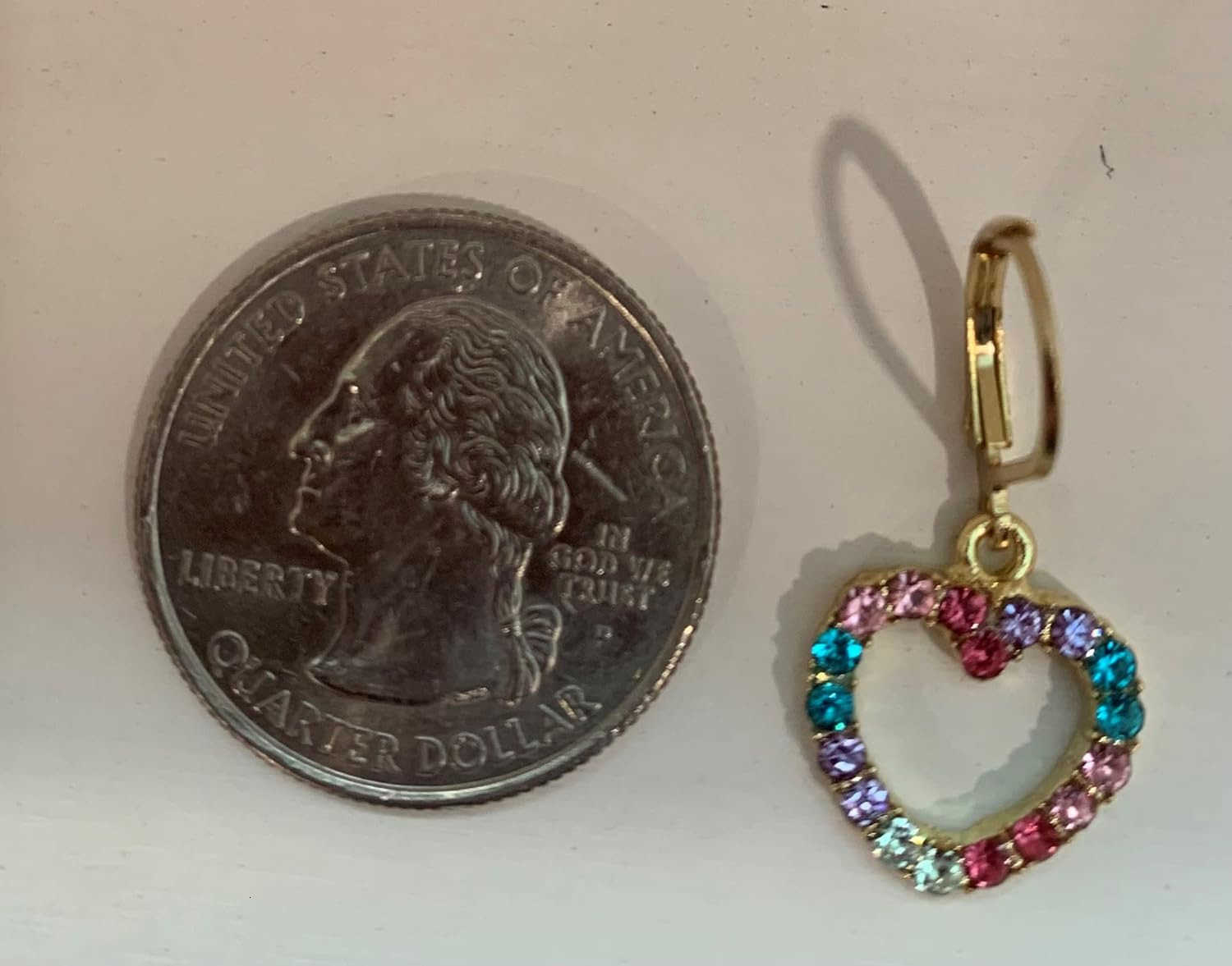 Earring 14k GoldPlated Multi Color Rainbow Dangle Leverback Earring Hypoallergenic and Nickel Free For Sensitive EarsW250911