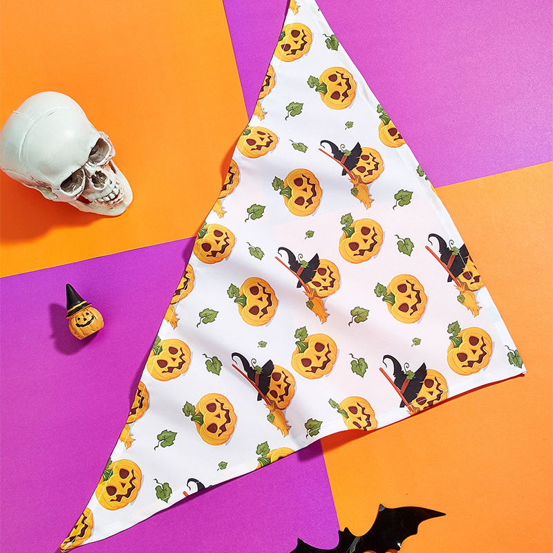 Halloween Fun for Furry Friends Adorable Ghost Bib Dog Costumes Cozy Pet Wear