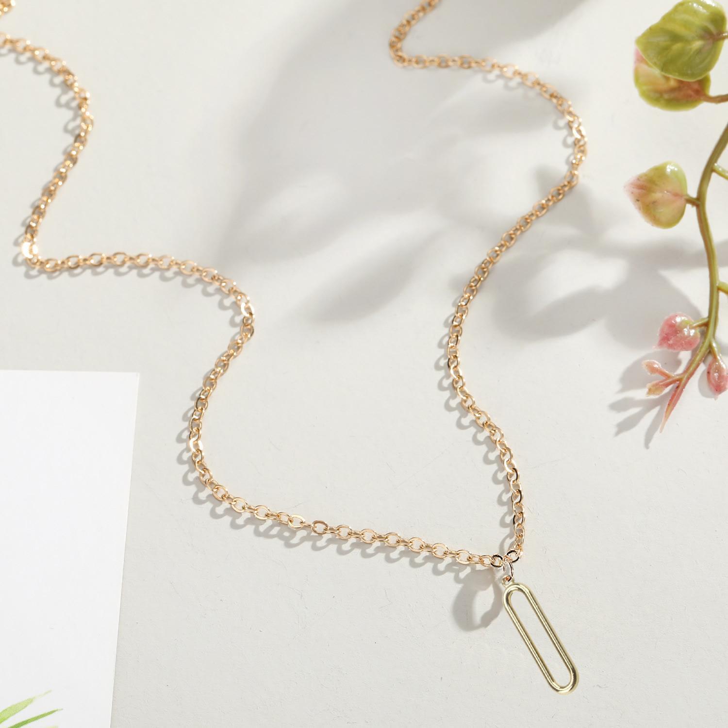 Minimalist Style gold Geometric Alloy Elegant Necklace Jewelry Accessories