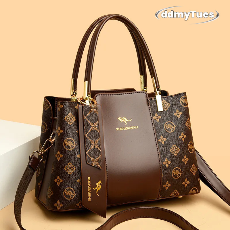 Brand Designer 2025 Fashion Women's Fashionable Printed Handbag Versatile And Elegant Single-shoulder Crossbody Bag For Middle-aged Mothers TUES