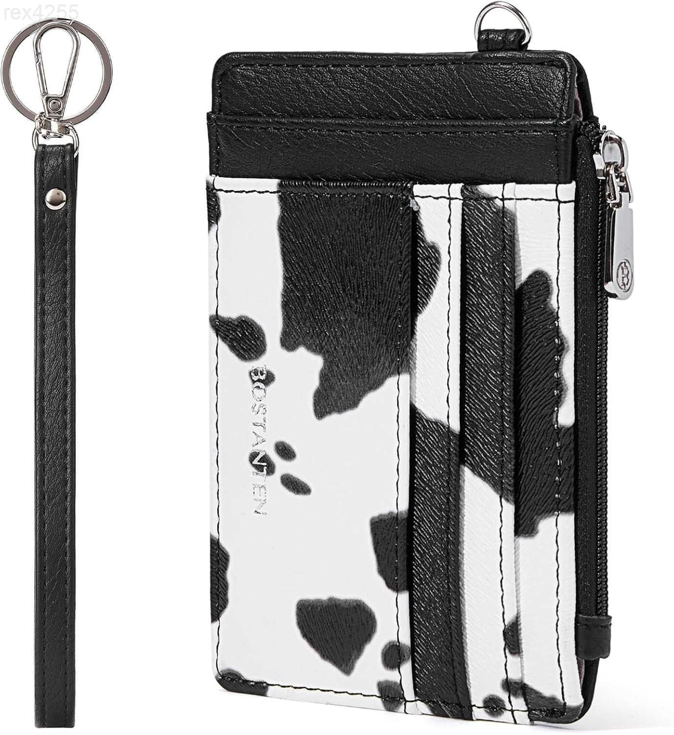Small Wallet For Women RFID Leather Credit Card Holder Slim Wristlet Keychain Wallet With Zipper PocketW250911