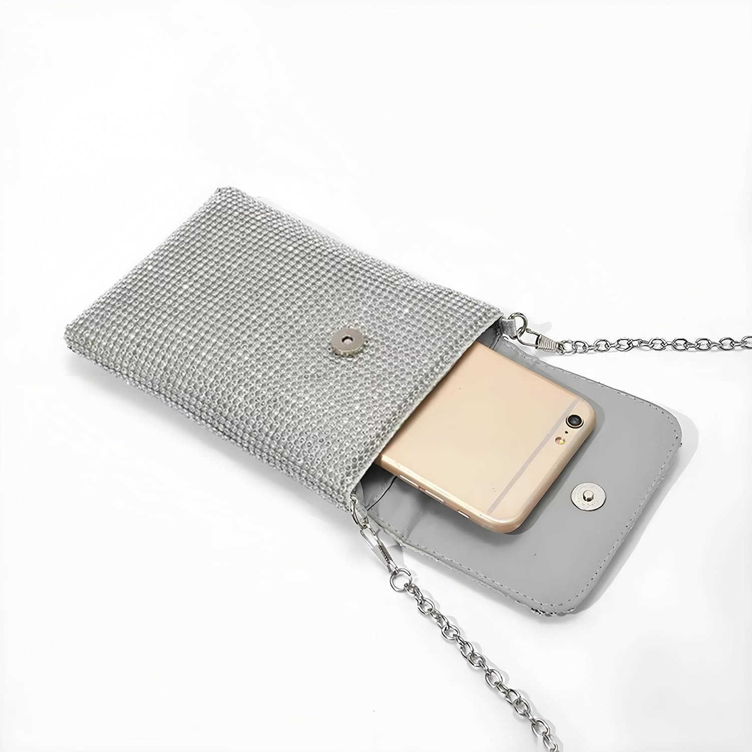 Womens Crossbody Evening Bag Glitter Rhinestone Purse Sparkly Small HandbagW250911