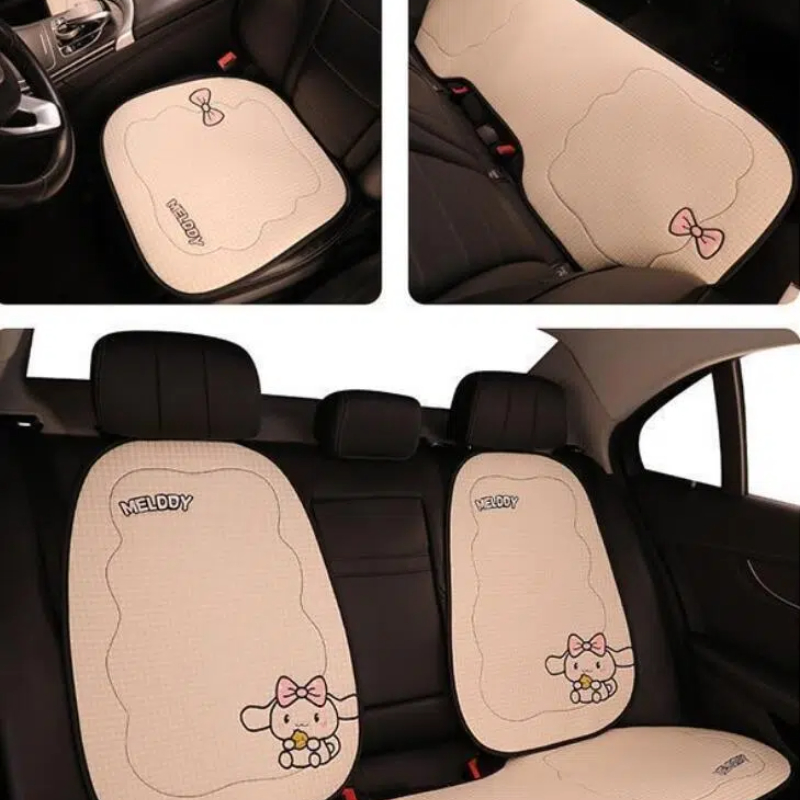 2025 New Design Cartoon Rabbit Bow Breathable Fabric Car Seat Cushion Stylish Comfortable Auto Seat Cover for Women Men 250910