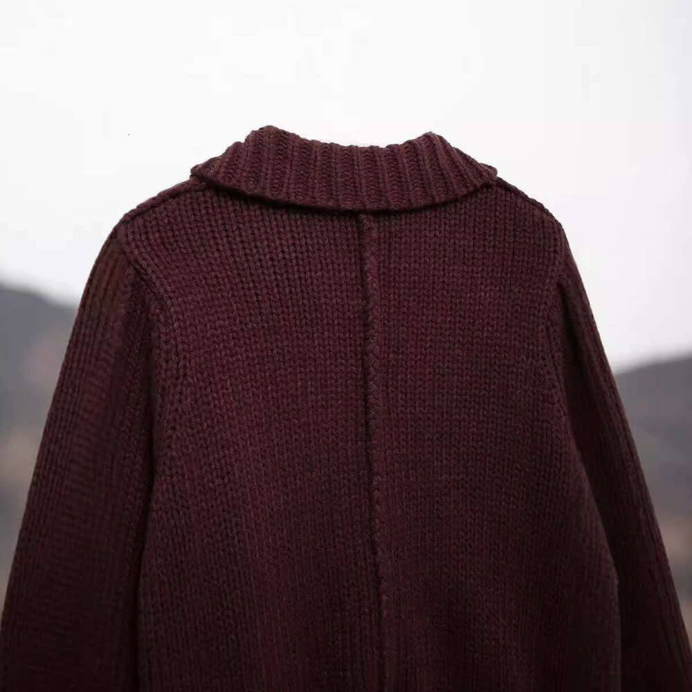 DHEssentials Wind Autumn New Women's Fashion Casual Versatile Elegant Thick Knit Cardigan Jacket