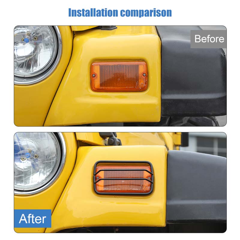 Car Large Lampshade/Turn Cover Lamp/Wheel Arch Lampshade Set For Jeep Wrangler TJ 1997-2006 External Accessories