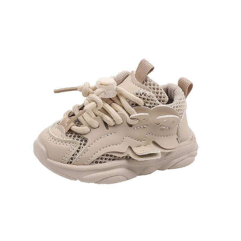 Summer Fashion Design 1-3 Years Toddler Sneakers Little Kids Casual Sport Baby Boy Girl Shoes Beige, Pink
