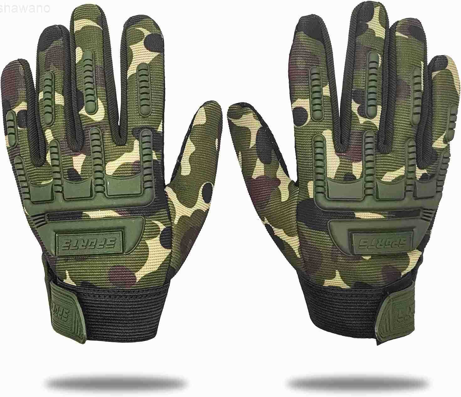 Long Keeper Kids Cycling Tactical Gloves Boys Sport Climbing Fishing Gloves Anti Slip Full Finger GlovesW250911