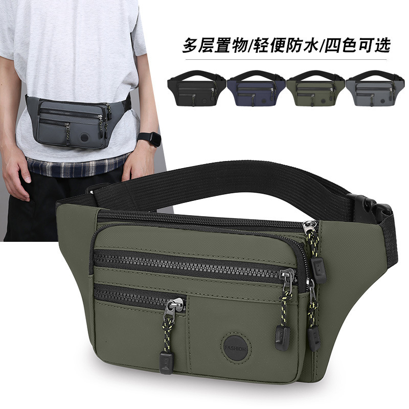 New Men S Waist Bag Versatile Business Commuter Single Shoulder Crossbody Bag Free Shipping Large Designer Bag Luxury Bag Capacity Leather Simple Fash