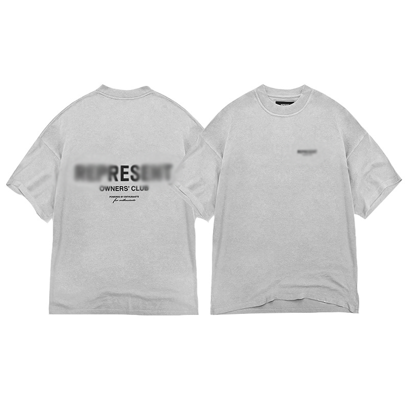 Men's T Shirts Luxury Brand REP 2025 T-shirt Crewneck Short Sleeve Cotton Tee Women Men Streetwear Tops