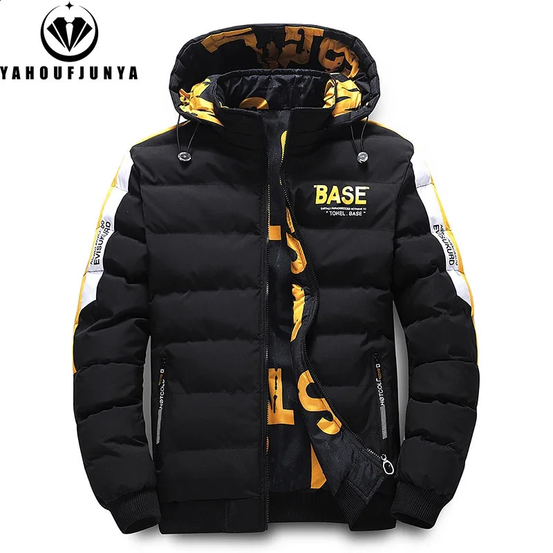 Winter Men Outdoor Windbreak Removable Hooded Jacket Thick Warm Casual Fashion Parka Coat Male s 250911