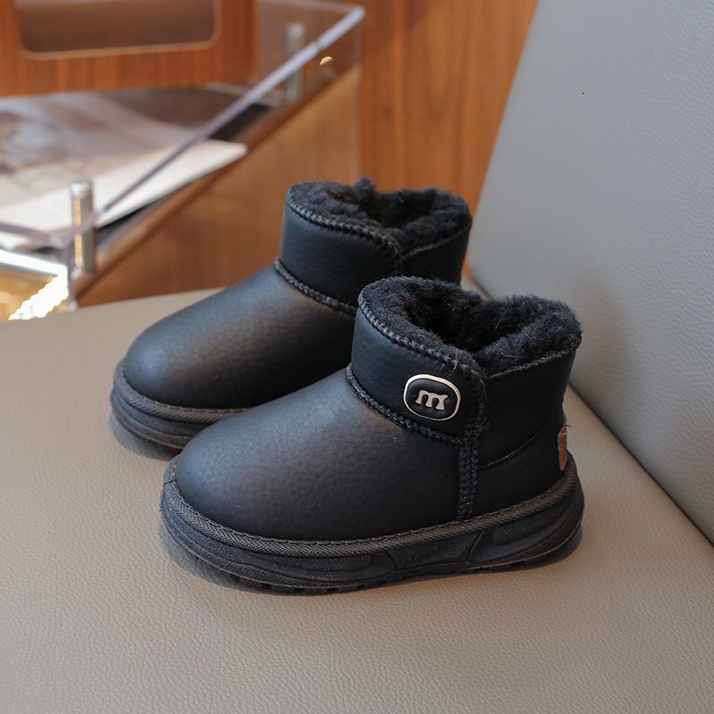 designer boots Snow Slip On Short Boots Cotton Fleece Lined Warm Shoes for Kids