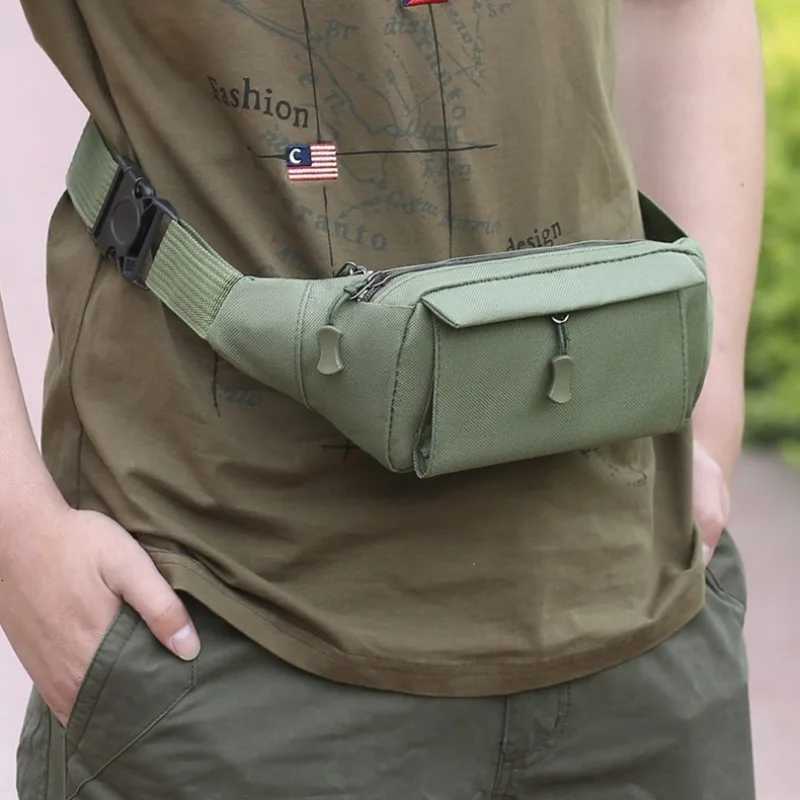 Mens Waist Bag Tactical Pouch Shoulder Belt Bags Hip Sack Oxford Cloth Belly Waterproof Banana Male Fanny Pack for Phone Men Z250911